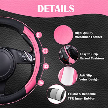Line Rider Microfiber Leather Sporty 14.5 (Black＆ Pink / Standard[14.5"-15"])