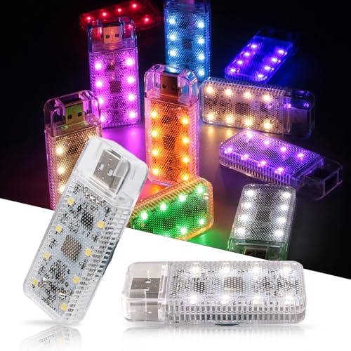 2PCS USB Lights for Car (DayWhite)