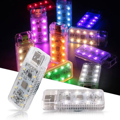 2PCS USB Lights for Car (DayWhite)