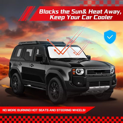 Windshield Sun Shade for Toyota Land Cruiser 2024 (for Toyota Land Cruiser 2024-2026)
