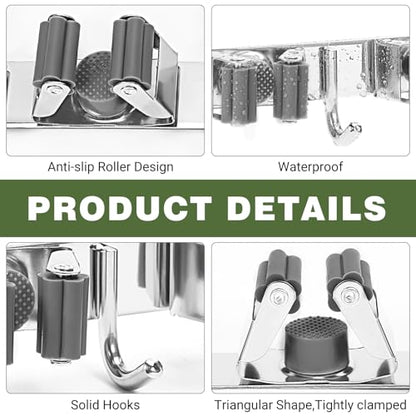 Broom Holder Wall Mount (Grey Racks)