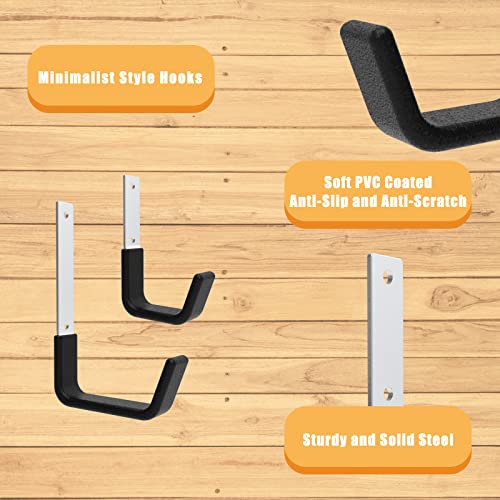 Heavy Duty Garage Utility Hooks (2 Small & 2 Medium)