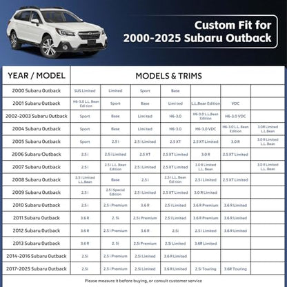10 Layers SUV Car Cover Custom Fit for Subaru Outback (Black Gray / Custom Fit for Subaru Outback)