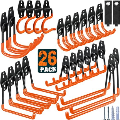 26 Pack Garage Hooks Heavy Duty (26 Pack Orange)
