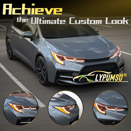 16 x 60 Inches Headlight Taillight Car Tint Vinyl Film (16in x 60in / Inferno Orange)