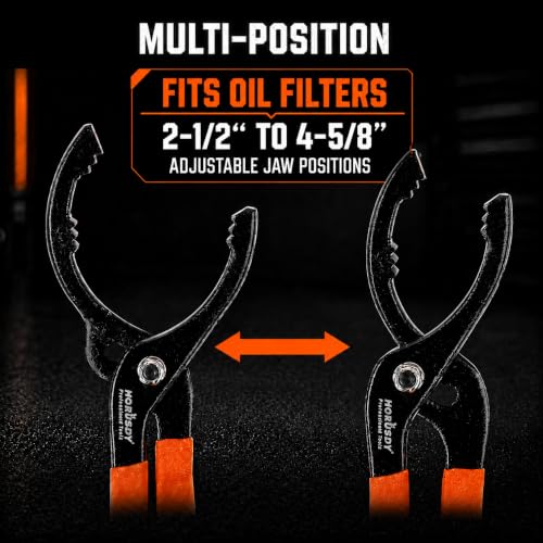 12" Adjustable Oil Filter Pliers (Orange)
