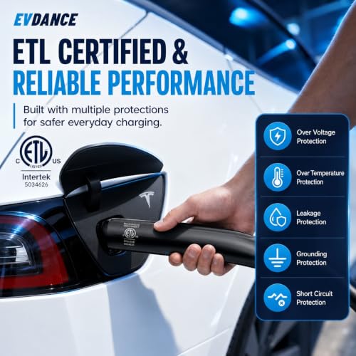 Level 2 EV Charger for Tesla Models (NEMA 14-30 Plug)