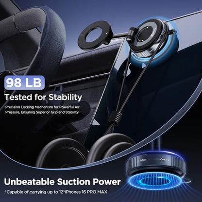 Vacuum Magnetic Phone Holder (Black)