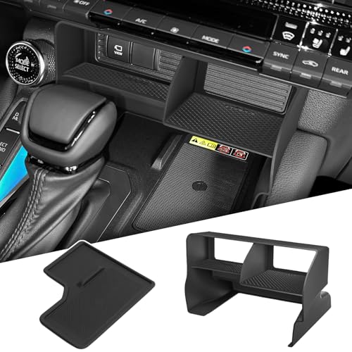 2Pcs Center Console Organizer for 2024 (Wireless Charging Mat & Organizer Divider)