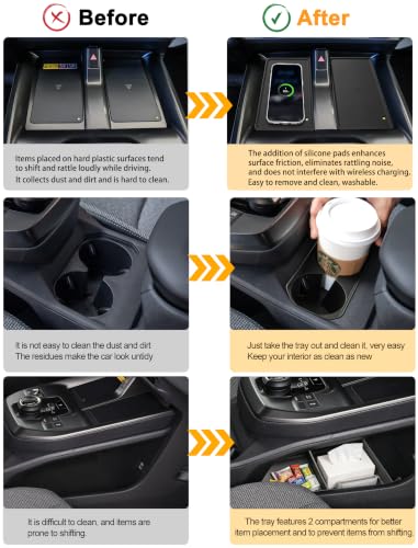 for Toyota bZ bZ4X 2026 Center Console Organizer Cup Holder