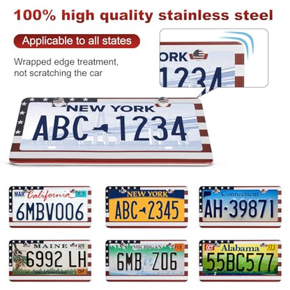 2 Pack License Plate Frames (Red and blue)