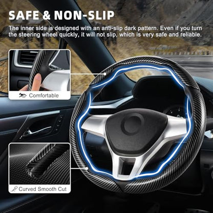 3pcs Carbon Fiber Anti (Glossy Black / Universal (3pcs))