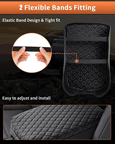 Custom for Center Console Cover Nissan Frontier 2025 2024 2023 2022 Armrest Cushion Pad Cover PU Leather Frontier Accessories 2025 2026 Car Armrest Seat Box Cover Protector Anti (Size for Nissan Frontier 2022-2026)