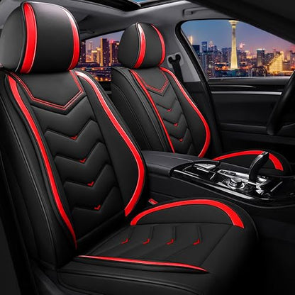 Car Seat Covers for Chrysler Pacifica 2004 (2 Pcs Front / Black Red)