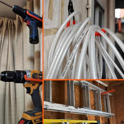 Heavy Duty Garage Storage Hooks 2 Pack Garage Tool Organizer Wall Mount (Large)