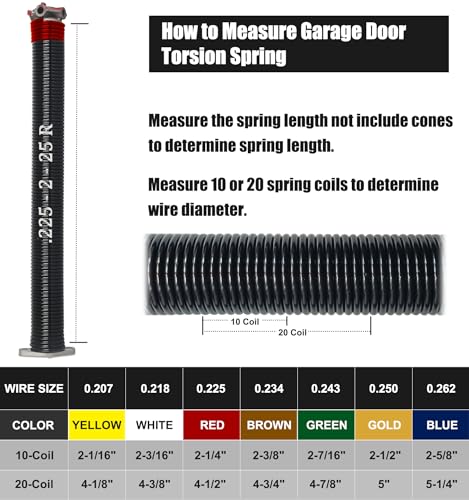 Garage Door Torsion Spring Set (.225x2x25")
