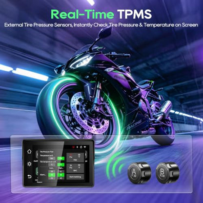 5 Inch Motorcycle CarPlay Display with TPMS (5")