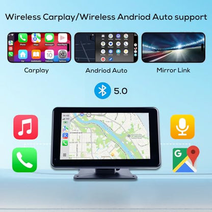 Portable Wireless Carplay Screen for Car (7-Inch(7001))