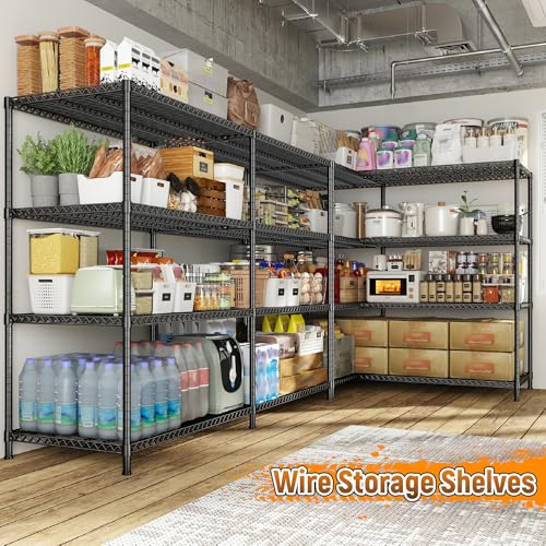 Storage Shelves (Black-81.5Wx23.62Dx70.86H)