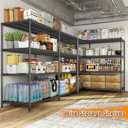 Storage Shelves (Black-81.5Wx23.62Dx70.86H)