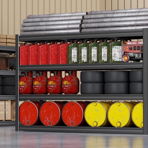 72" W Storage Shelves Heavy Duty Garage Shelving 30" D Metal Shelving Unit (72"Wx30"Dx72H | 4 Tier)