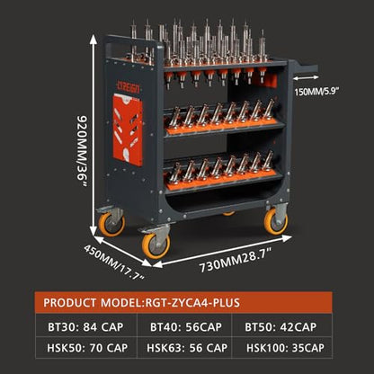 CNC Tool Organizers Service Rolling Carts (CAT/BT40-56CAP)