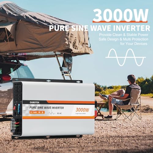 3000W Pure Sine Wave Inverter 24V DC to 120V AC (3000W-Wired / 24V)