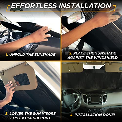 Accordion Car Windshield Sun Shade (Large)