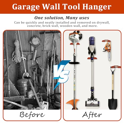 1 Pack Heavy Duty Weed Eater Hanger Wall Mount for Trimmers and Tools