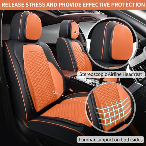 Car Seat Covers Full Set (2 PIECE / Brown)