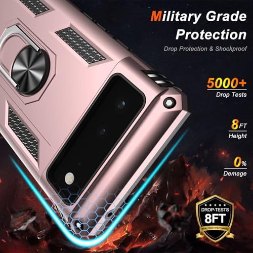 for Google Pixel 6A Case with Screen Protector (Rose Gold / Google Pixel 6A)