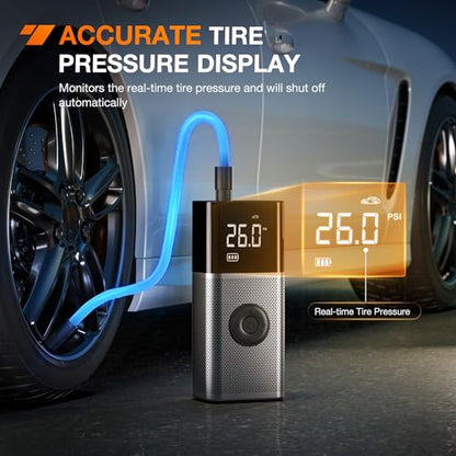 Rechargeable Cordless Tire Inflator 150PSI Dual Power Supply (Cordless Tire Inflator)