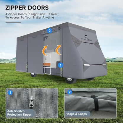 Class C RV Cover Fits 23 (Class C RV Cover(Grey) / Fits 23-26FT)