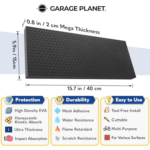 M2 Garage Wall Protector for Car Door (Black / 4 Pack)