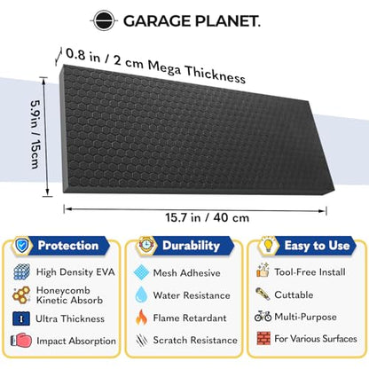 M2 Garage Wall Protector for Car Door (Black / 4 Pack)