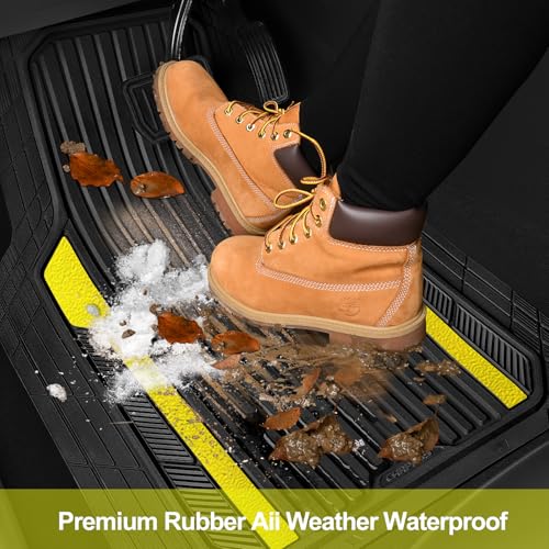Yellow Car Mats Metallic (Black Yellow)