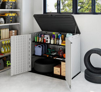 Storage Shed Weather Resistance (Ivory-White)