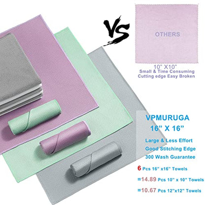Fish Scale Streak Free Magic Glass Window Car Mirror Microfiber Cleaning Cloth Cleaner Cloths (Mix 6p)