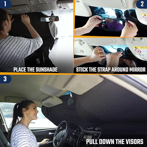 2026 Upgraded Car Windshield Sun Shade (Small)