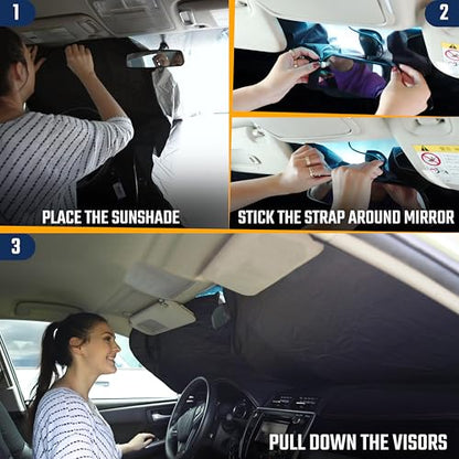 2026 Upgraded Car Windshield Sun Shade (Small)