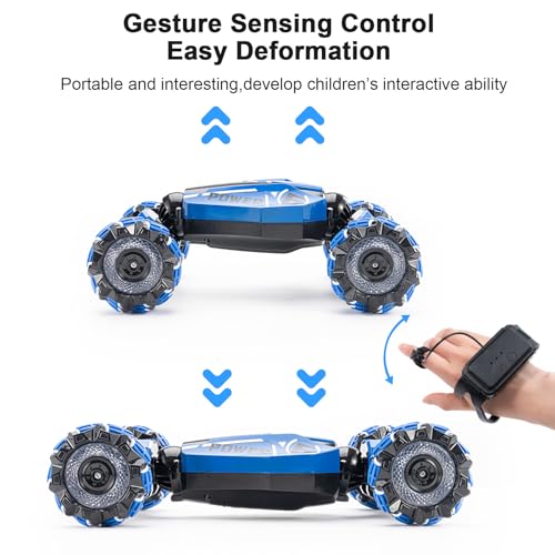 Remote Controlled Gesture Stunt Car (Deep Blue)