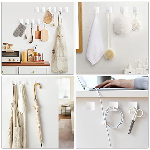Adhesive Hooks for Shower Wall (White)