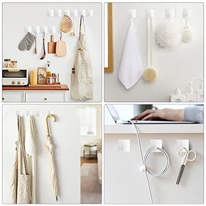 Adhesive Hooks for Shower Wall (White)