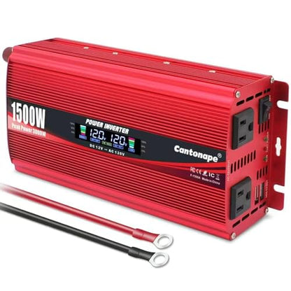1500W Power Inverter 12V to 110V (Red)