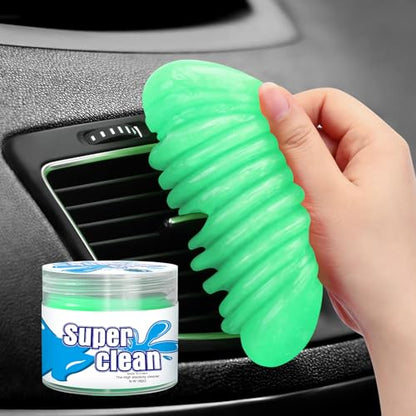 Car Cleaning Gel Car Cleaning Putty Car Putty Car Interior Cleaner Car Slime Car Detailing Kit Car Accessories Gifts for Men Women Stocking Stuffers Green (Green)