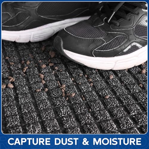 Durable Front Door Mat (2' x 6' (Rectangular) / Gary-squares)