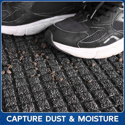 Durable Front Door Mat (2' x 6' (Rectangular) / Gary-squares)