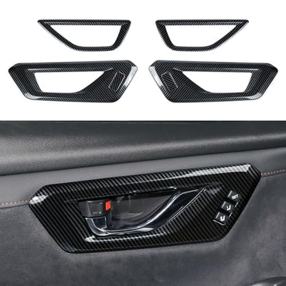 Car Inner Door Handle Panel Cover Decals Only for 2025 2026 Subaru Forester Accessories ABS Carbon Fiber Stickers (Inner Door Handle Decal)