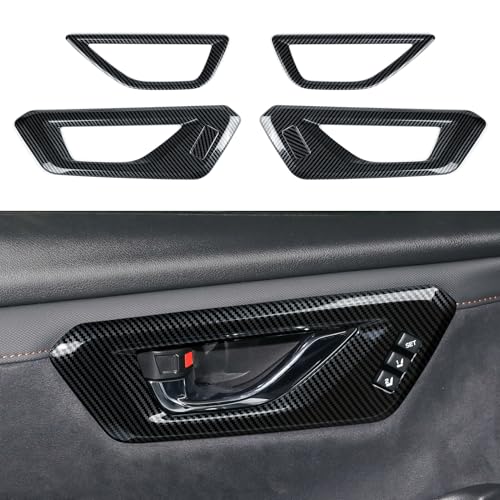 Car Inner Door Handle Panel Cover Decals Only for 2025 2026 Subaru Forester Accessories ABS Carbon Fiber Stickers (Inner Door Handle Decal)
