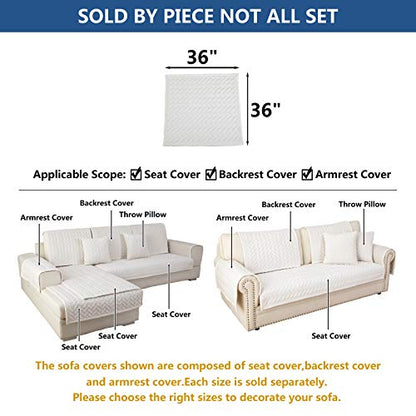 Couch Cover Sectional Couch Covers (36''x36''/Square / White)